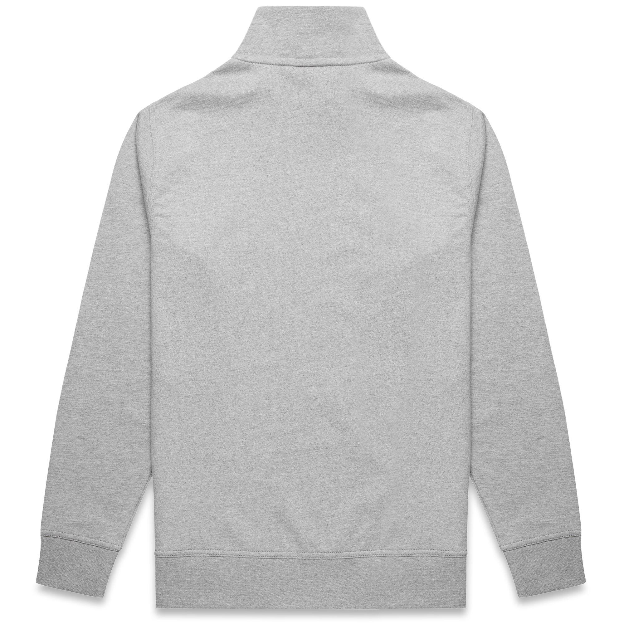 Felpa con zip da uomo in cotone grigio da lifestyle 2/5