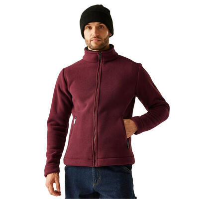 Heren garrian ii full zip fleece jacket (ijskoffie/zwart)
