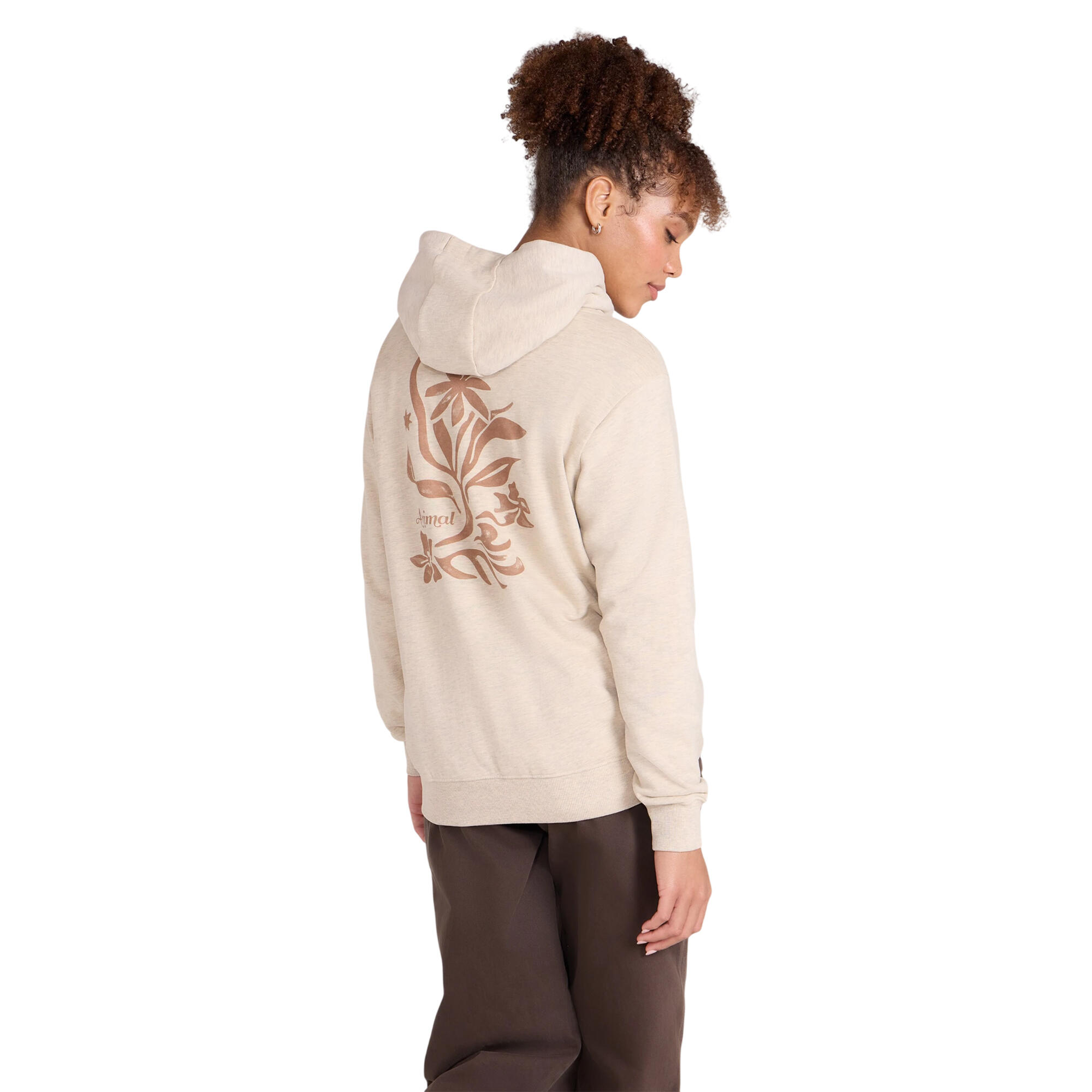 "Maya" Kapuzenpullover für Damen Naturweiß 3/4