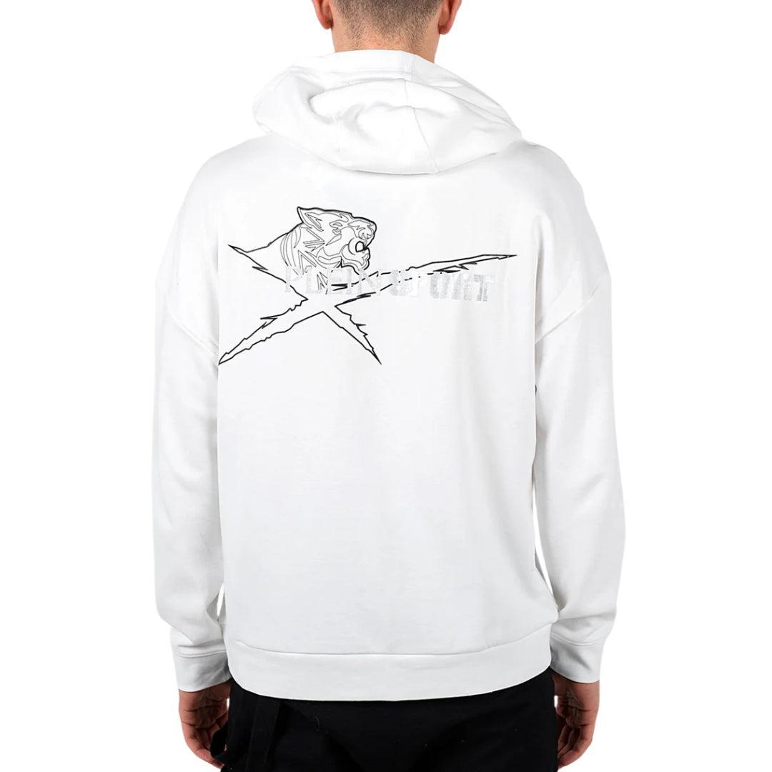 Mens Logo Back Print Hoodie (White) 2/3