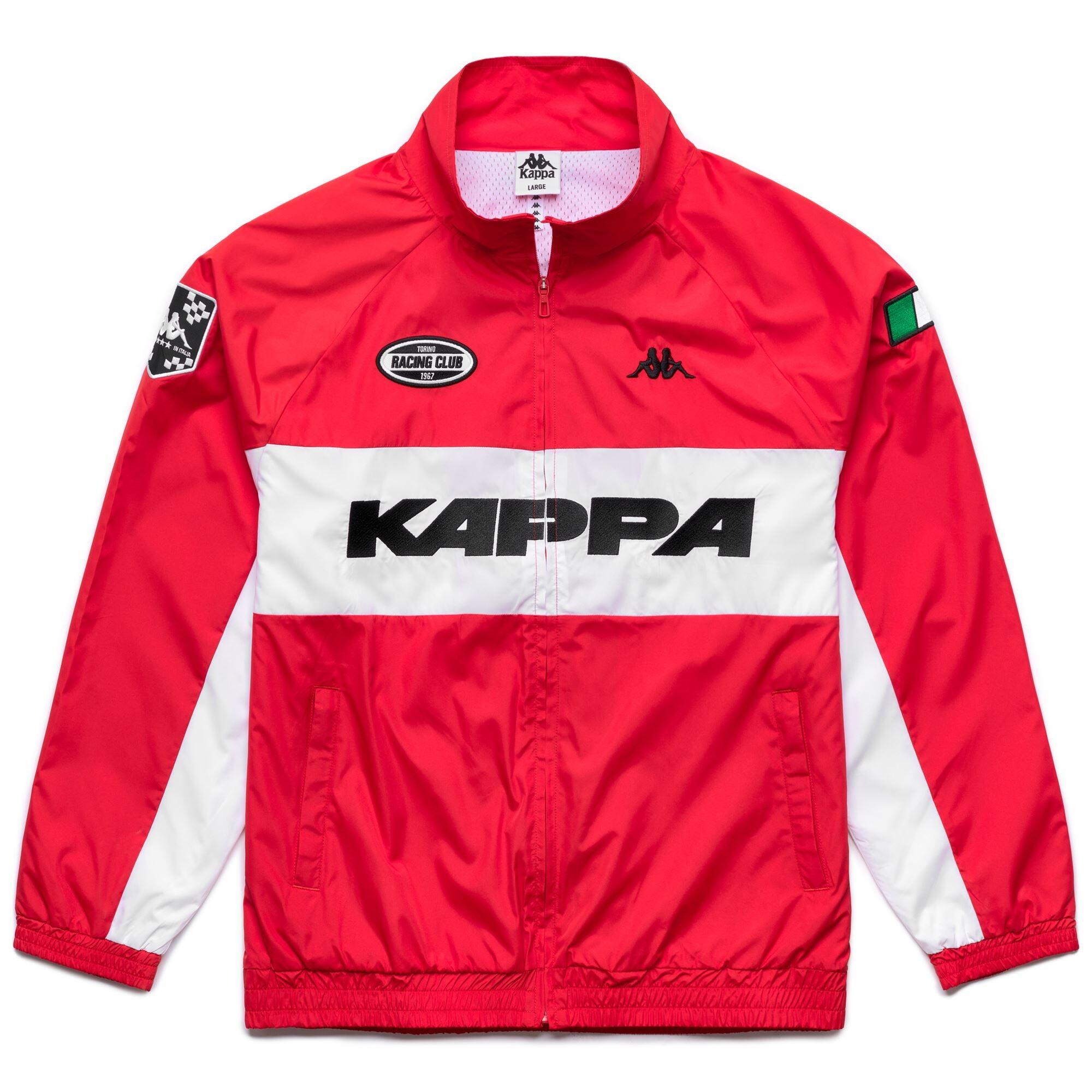 Felpa con zip da uomo in poliestere rosso da streetwear sportivo 2/6