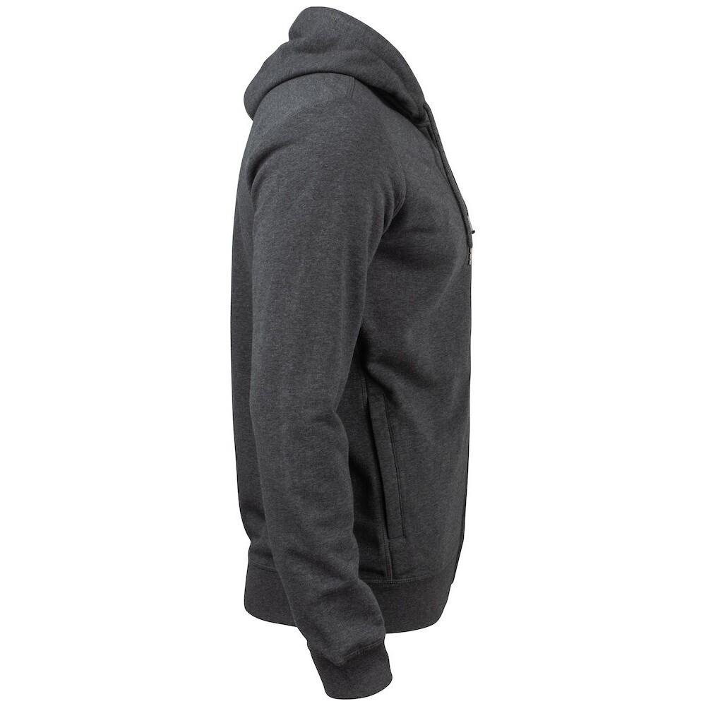 Felpa Con Cappuccio E Zip Intera Uomo Clique Premium Antracite Mélange 4/4