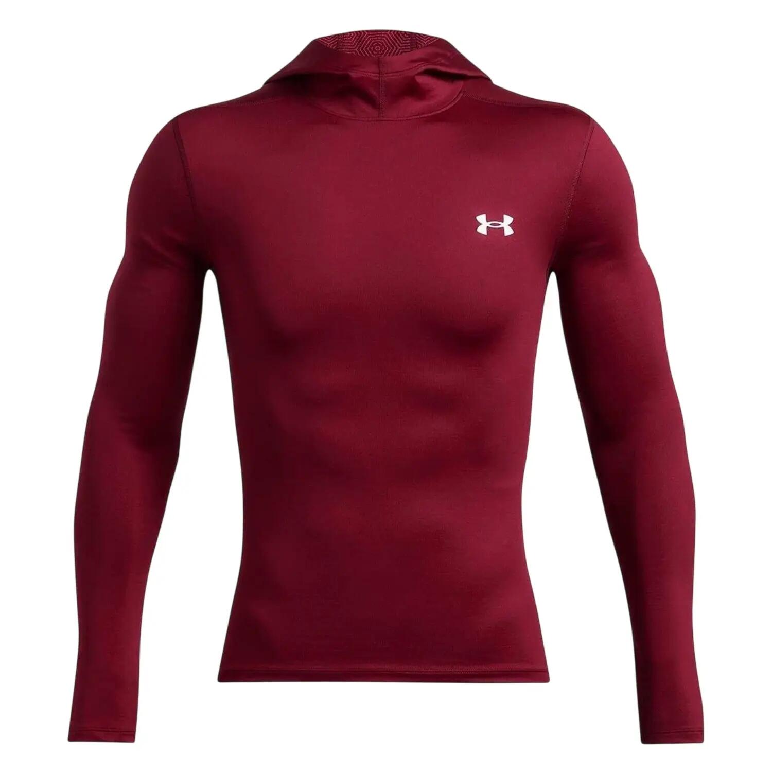 Mens LongSleeved Hoodie (Red) 2/3