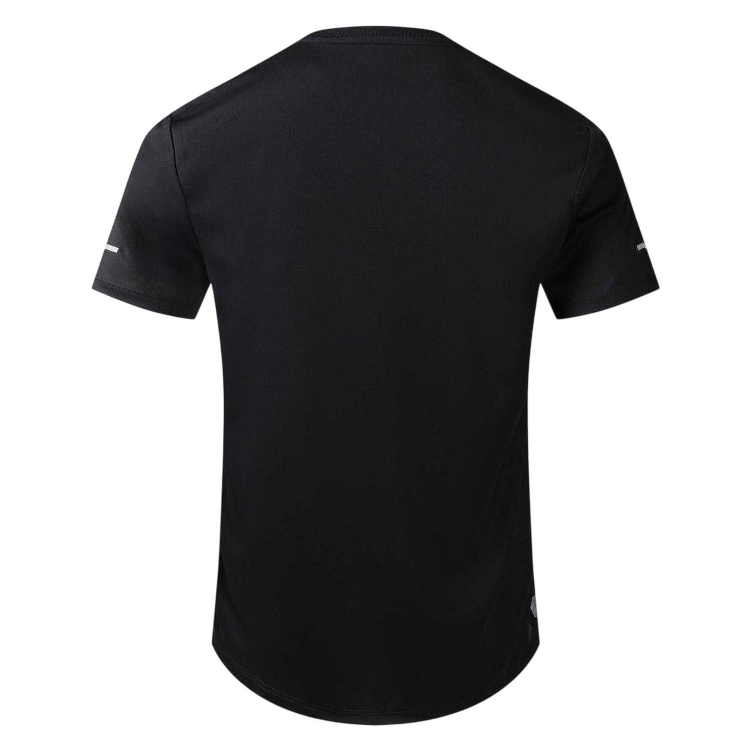 Mens Crew Neck Athletic TShirt (Black) 3/3