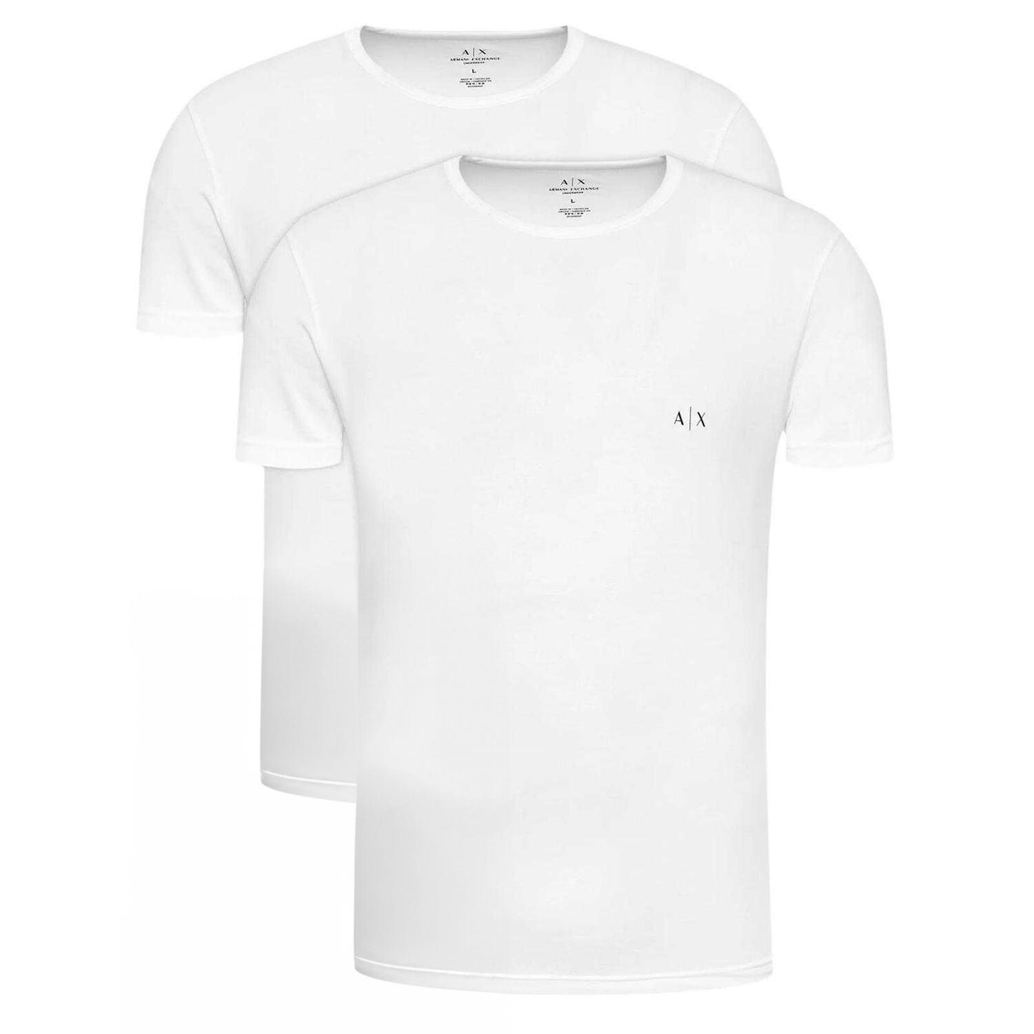Maglietta Logo Uomo Misura Confezione 2 Armani Exchange Bianco 2/4