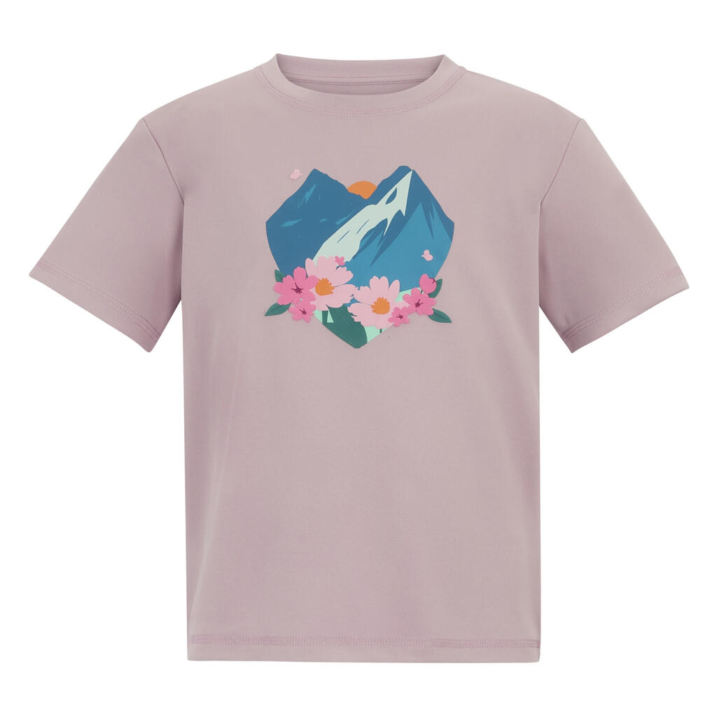 Childrens/Kids Aria Flower Mountain TShirt (Powder Lilac)