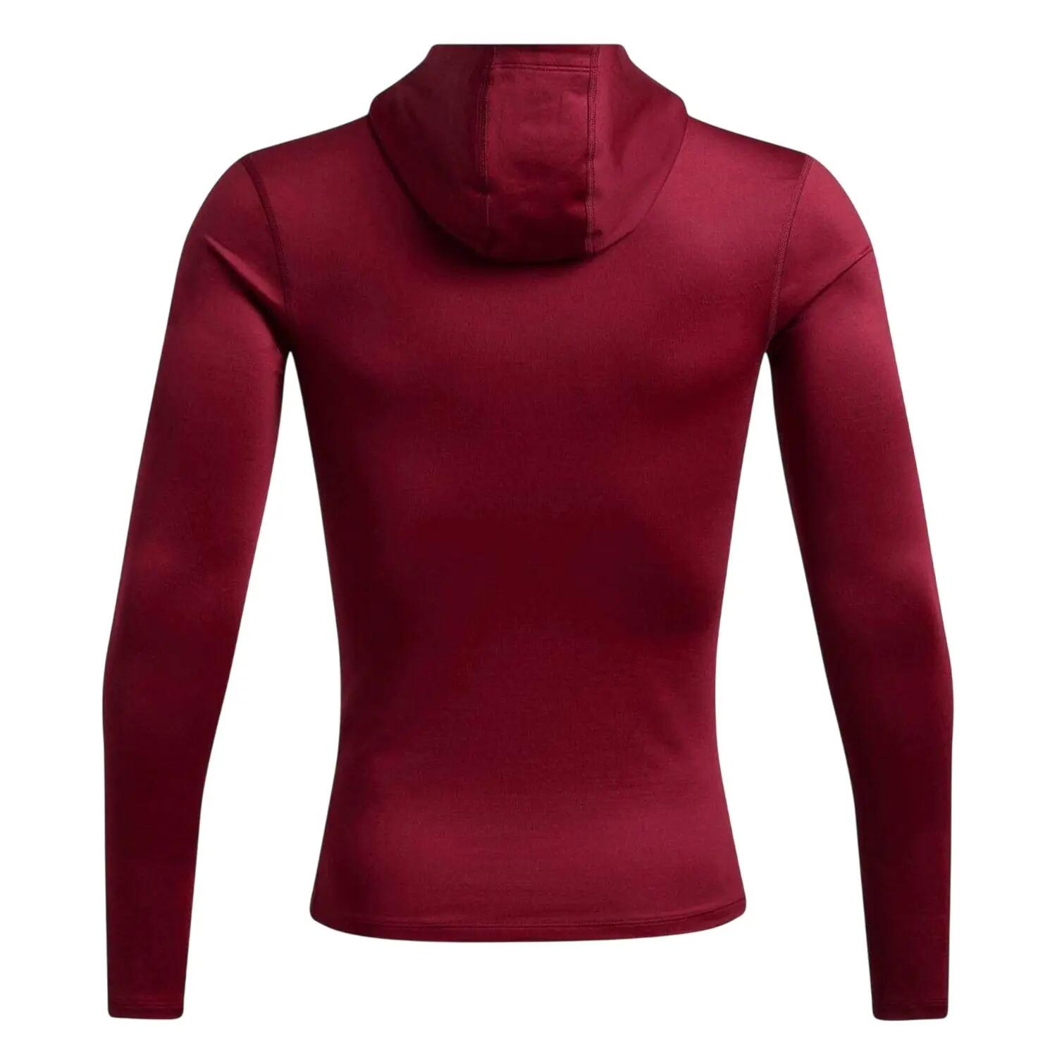 Mens LongSleeved Hoodie (Red) 3/3
