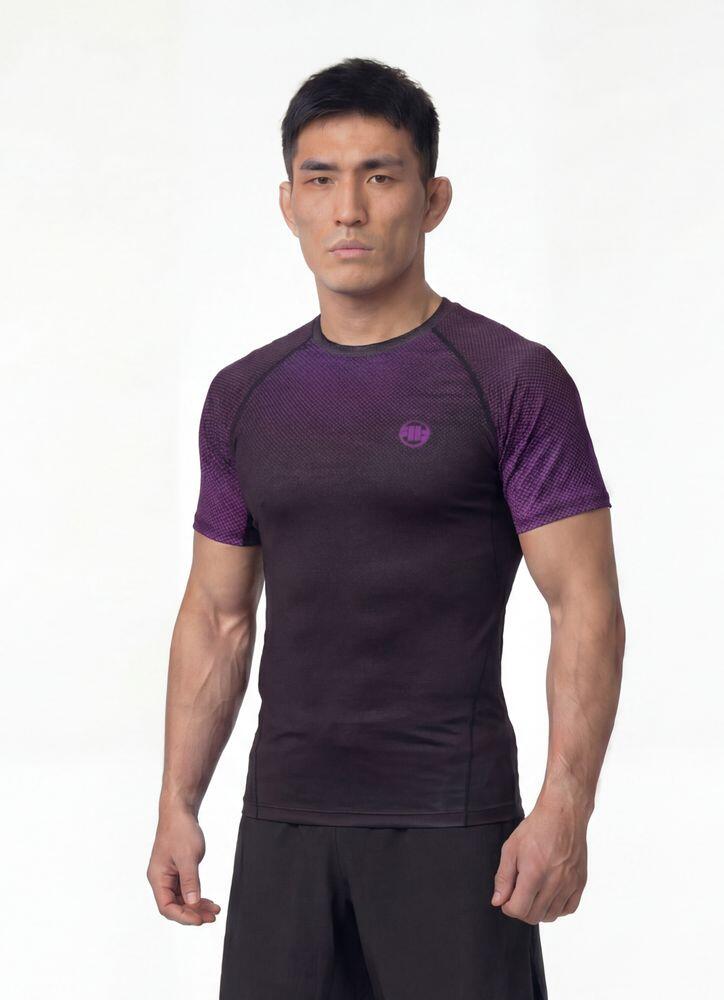 Męski krótki rashguard PITBULL techniczna sportowa koszulka RANKED 2/7