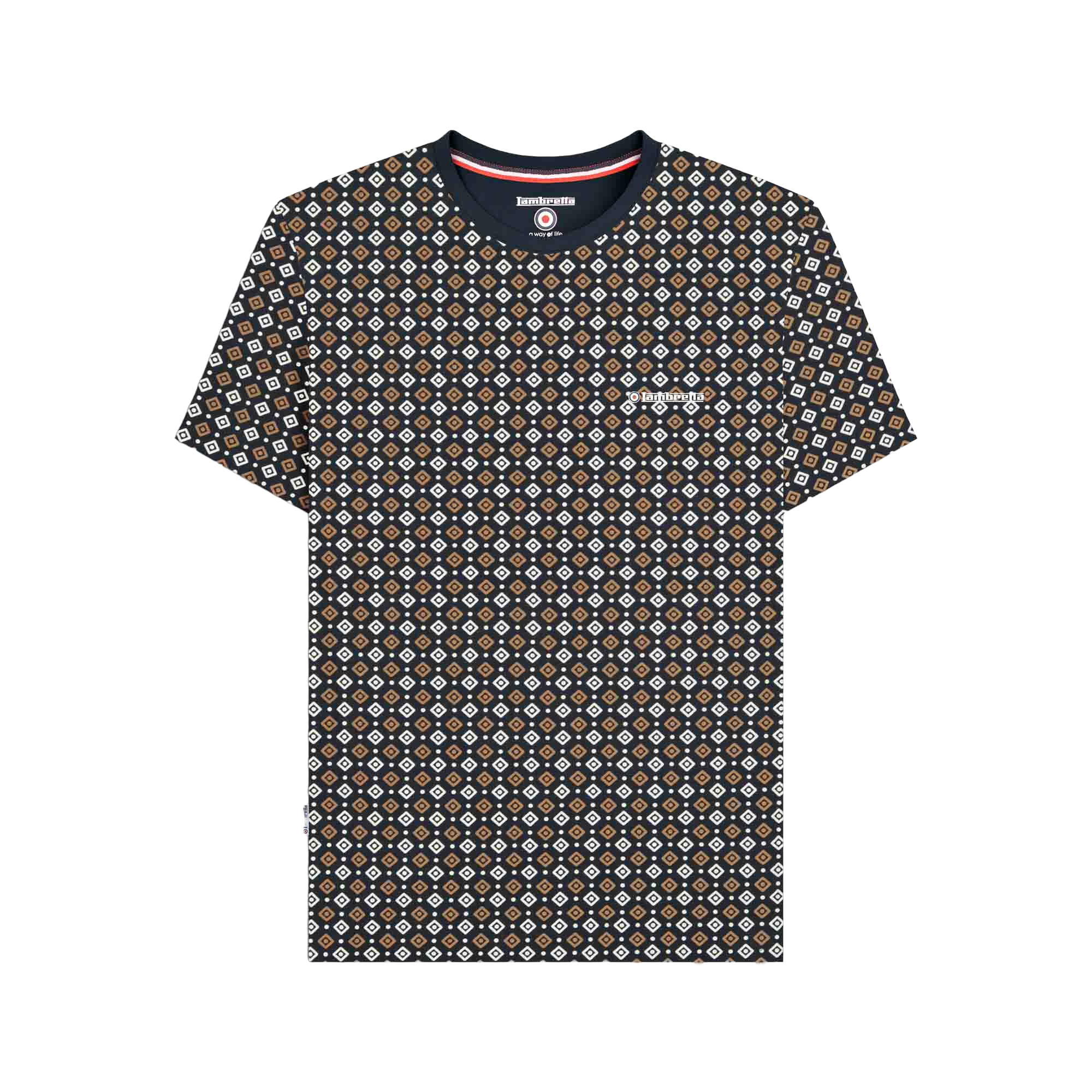 "SS25" TShirt für Herren Marineblau/Tabak 2/3