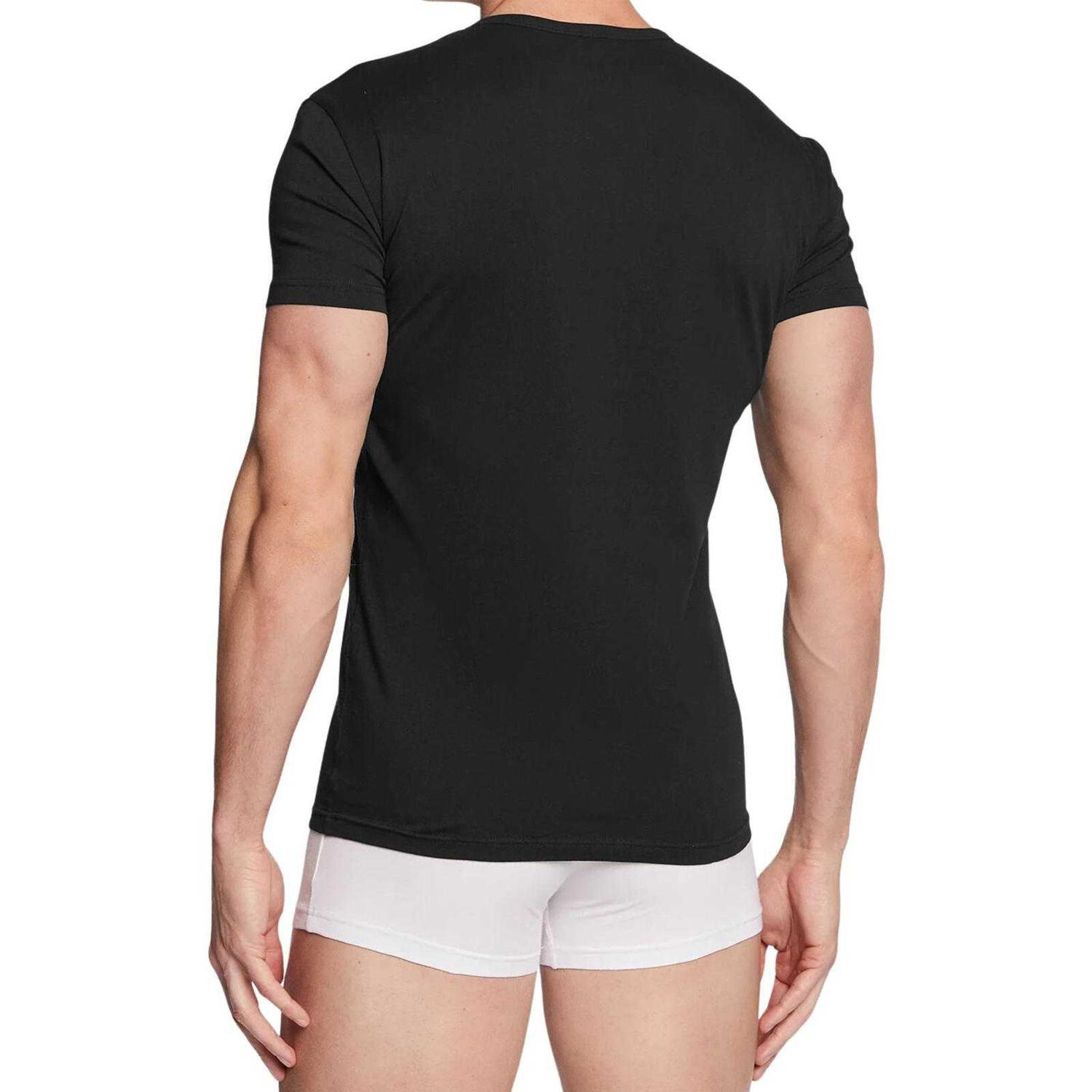 Maglietta Logo Uomo Misura Confezione 2 Armani Exchange Nero 3/4