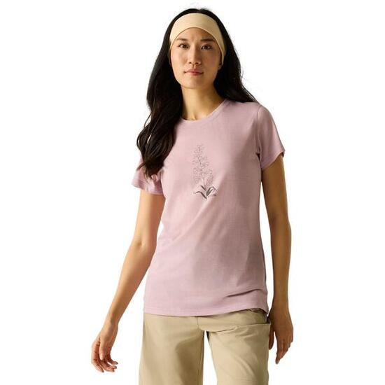 Tshirt Manches Courtes Motif/style Fleur ESCADE Femme (Lilas Clair Floral)