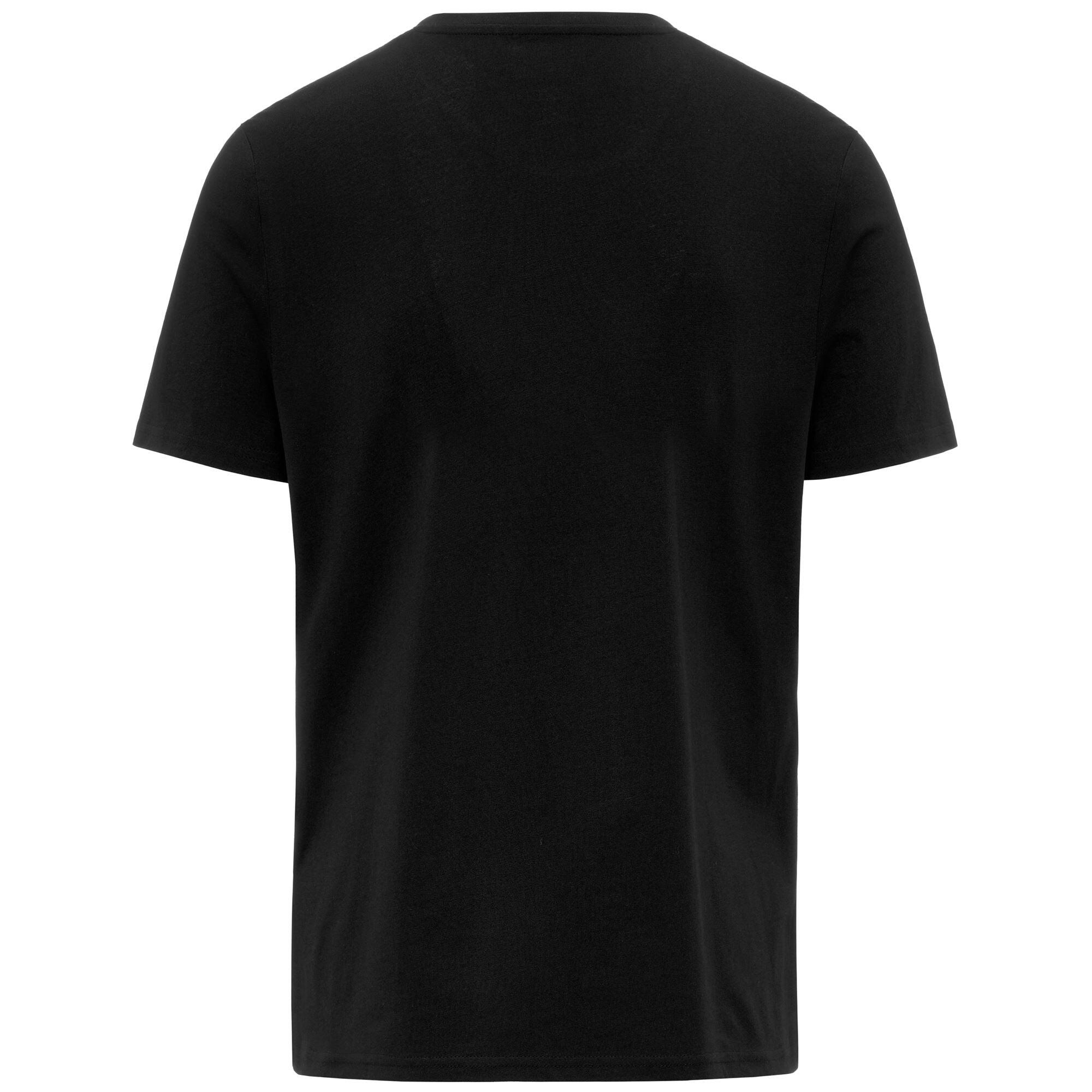 T-shirt da uomo in cotone nero da sportivo 3/3