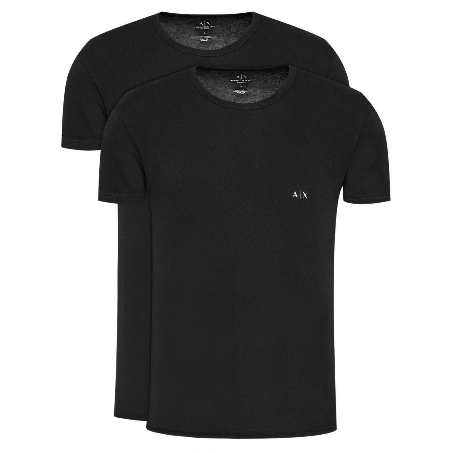 Maglietta Logo Uomo Misura Confezione 2 Armani Exchange Nero 2/4