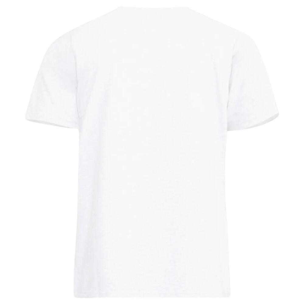 Mens Smartly Combed Cotton Kingsize TShirt (Pack Of 5) (White) 4/4