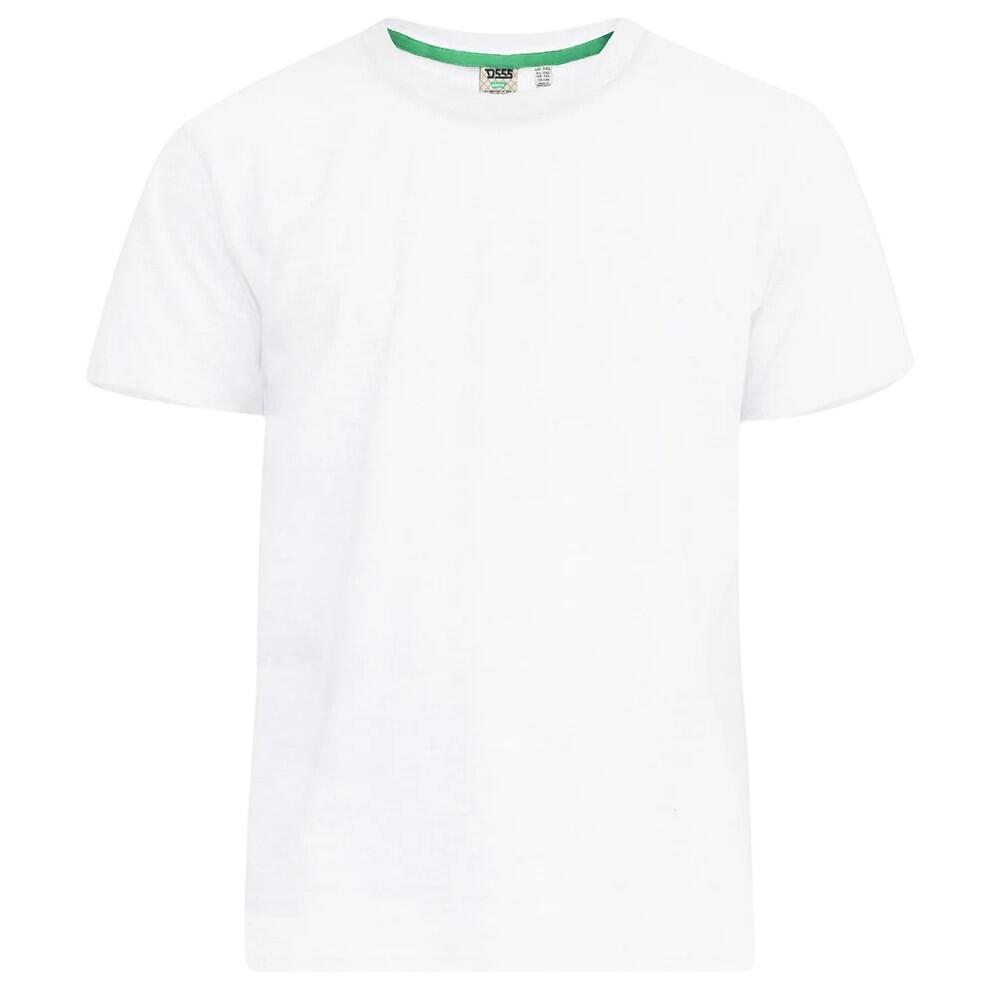 Mens Smartly Combed Cotton Kingsize TShirt (Pack Of 5) (White) 3/4