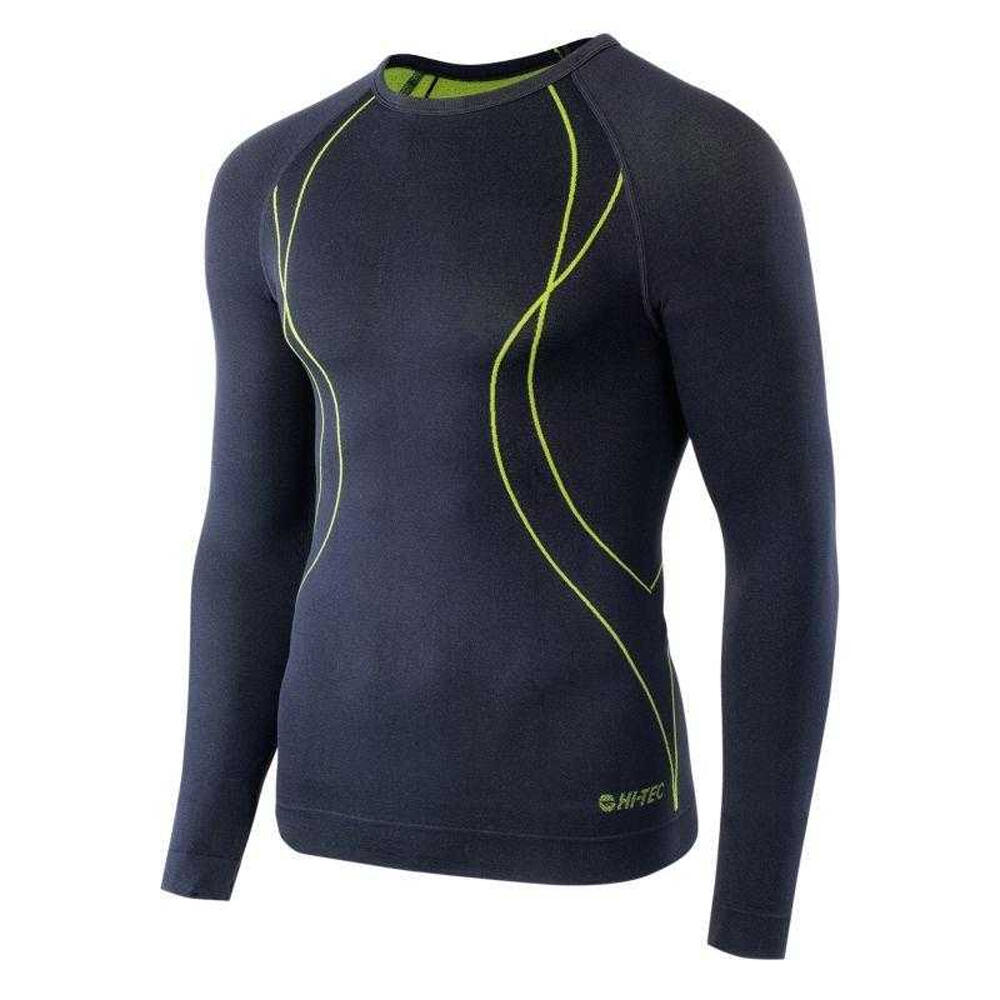 Maglietta Termoattivo Manica Lunga Uomo Hi-Tec Ikar Blu Navy 3/3