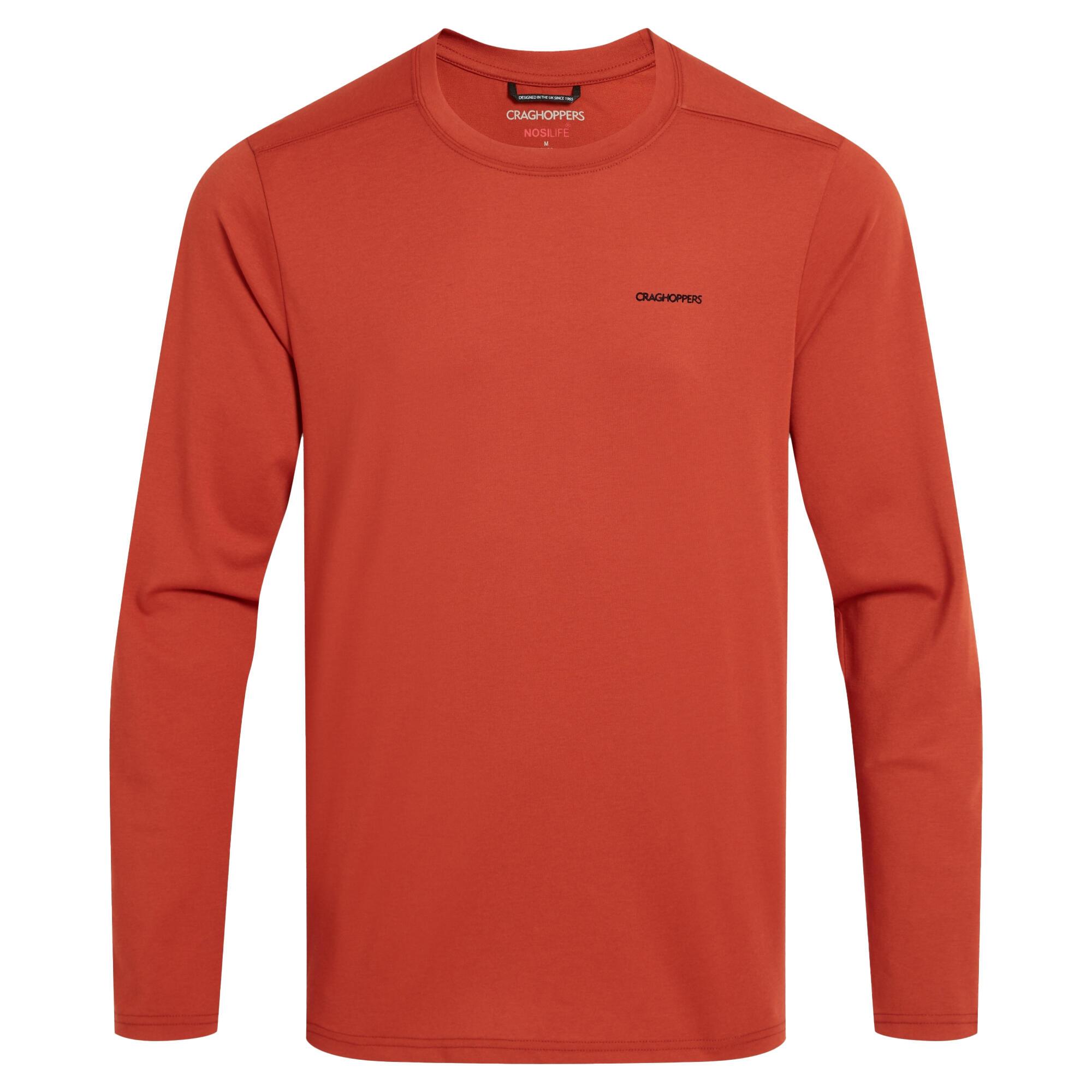 Tshirt Uni Manches Longues ABEL Homme (Rouge Orange) 2/5