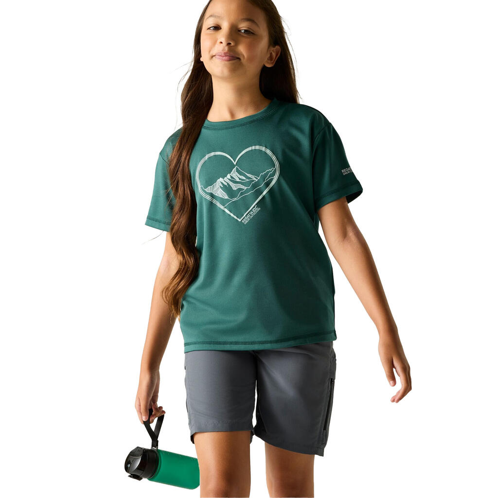 Childrens/Kids Aria Heart TShirt (Mediterranean Green)