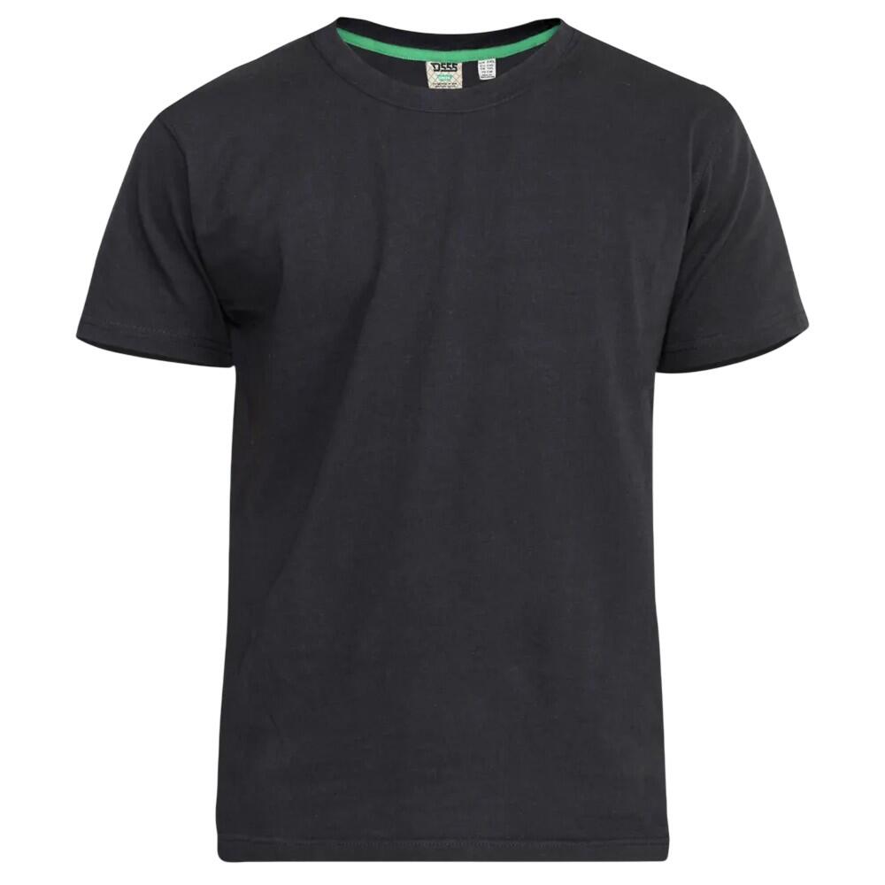 Mens Smartly Combed Cotton Kingsize TShirt (Pack Of 5) (Black) 4/4