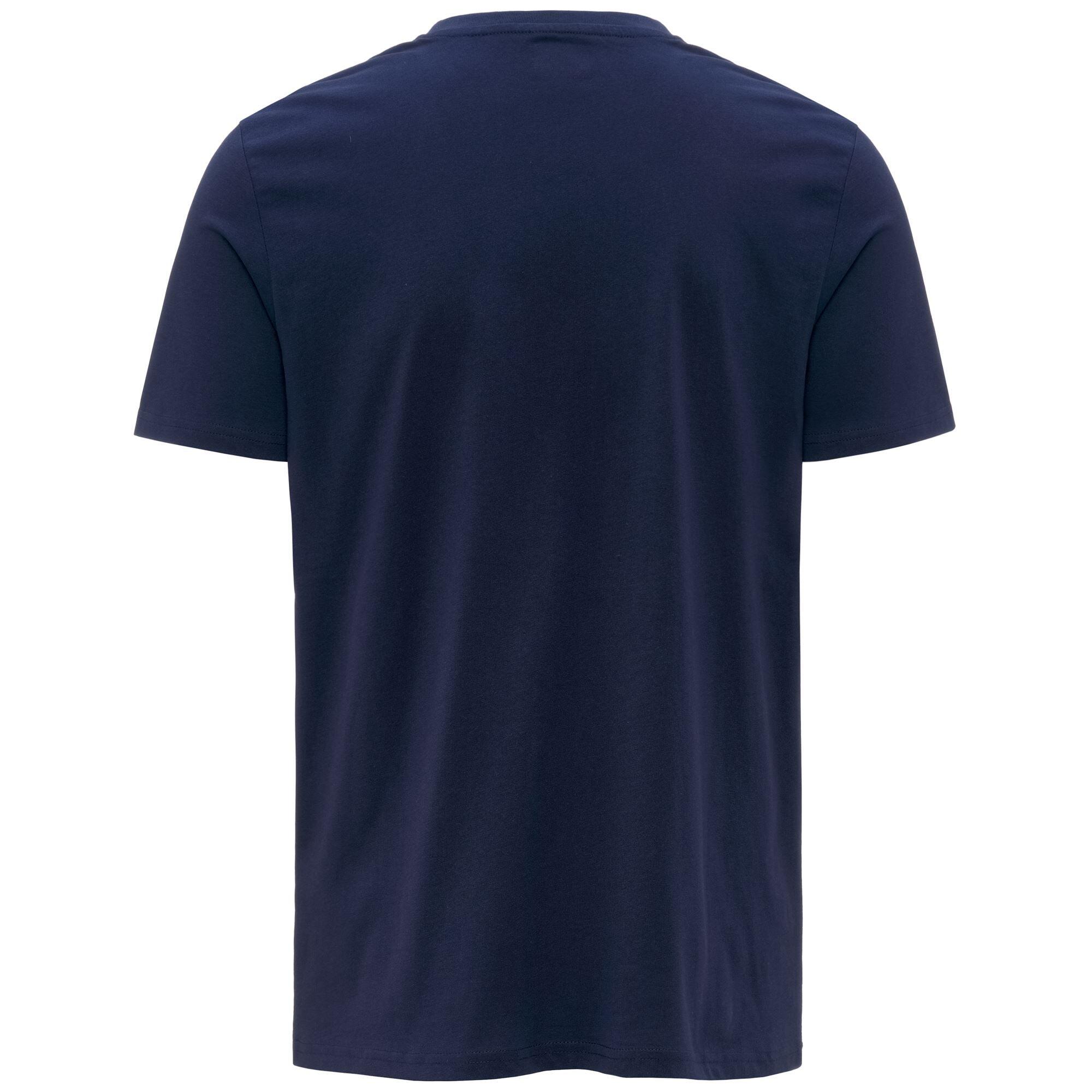 T-shirt da uomo in cotone blu da sportivo 3/3