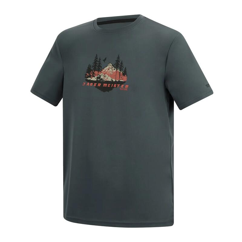 Tricou Drumeții În Natură Regatta Fingal Slogan Mountain Scene Bărbați