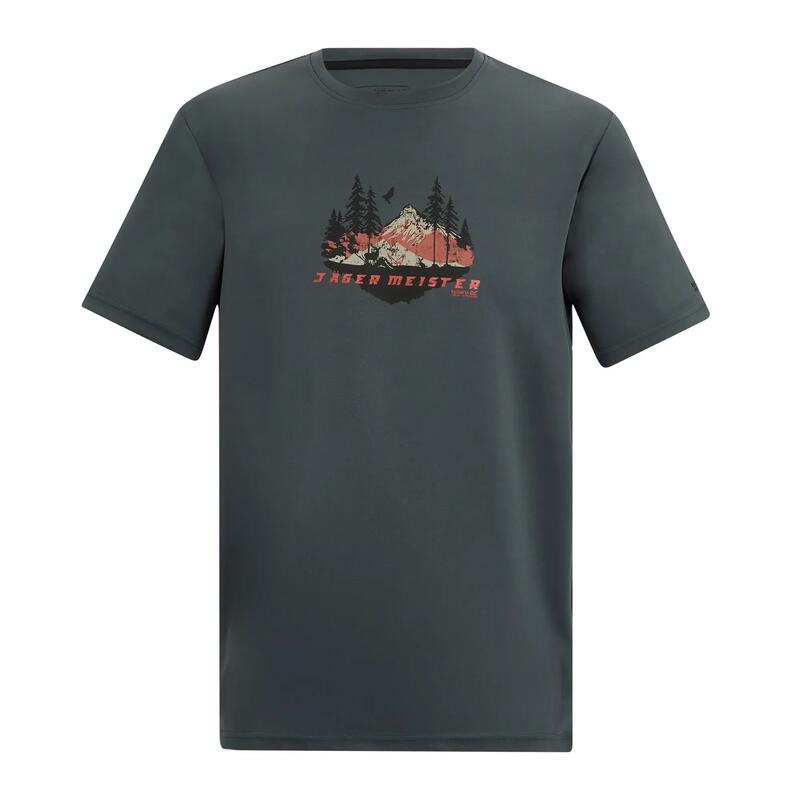 Tricou Drumeții În Natură Regatta Fingal Slogan Mountain Scene Bărbați