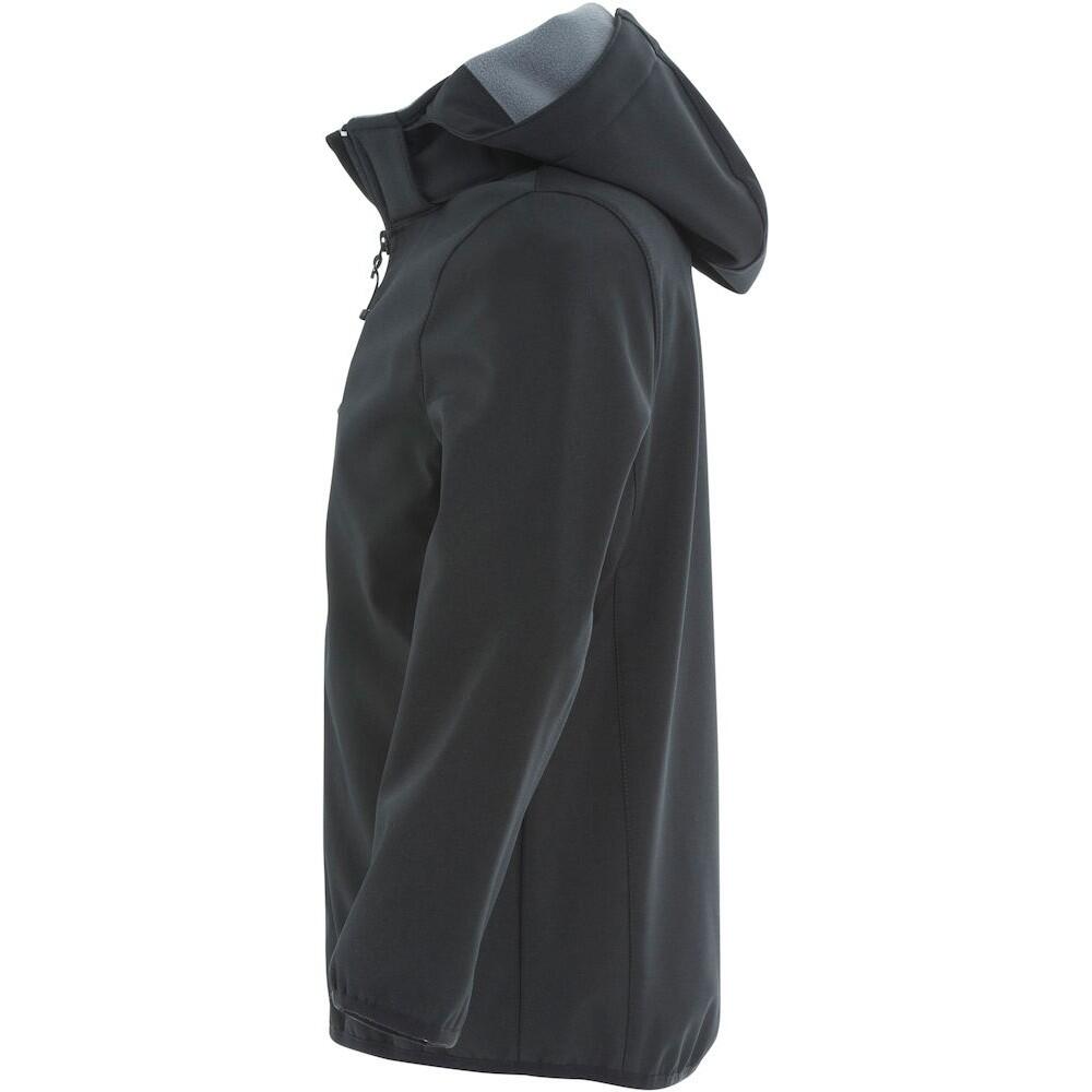 Childrens/Kids Basic Soft Shell Jacket (Black) 3/4