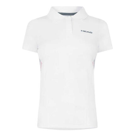 Polo Motif/style Logo CLUB Femme (Blanc)