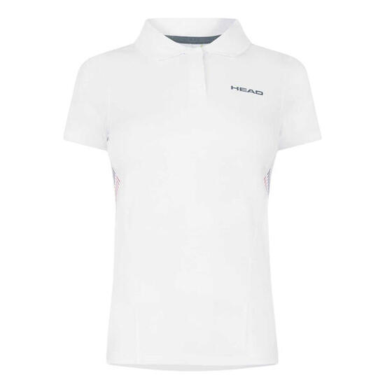 Polo Motif/style Logo CLUB Femme (Blanc)