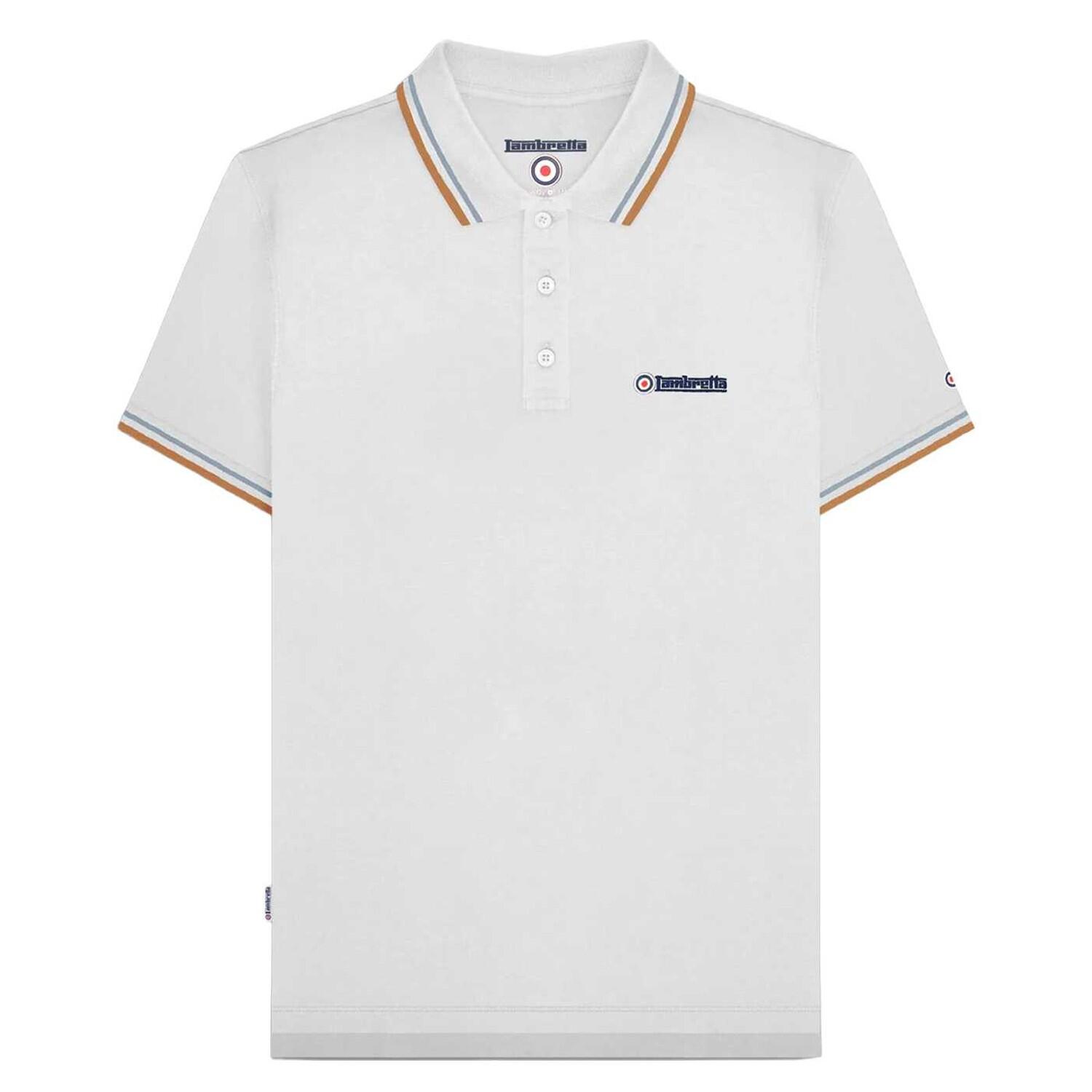 Polo SS25 Homme (Blanc / Ciel) 2/3