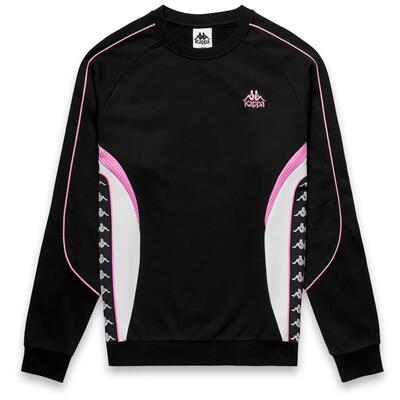 Felpa da uomo in cotone nero da streetwear sportivo