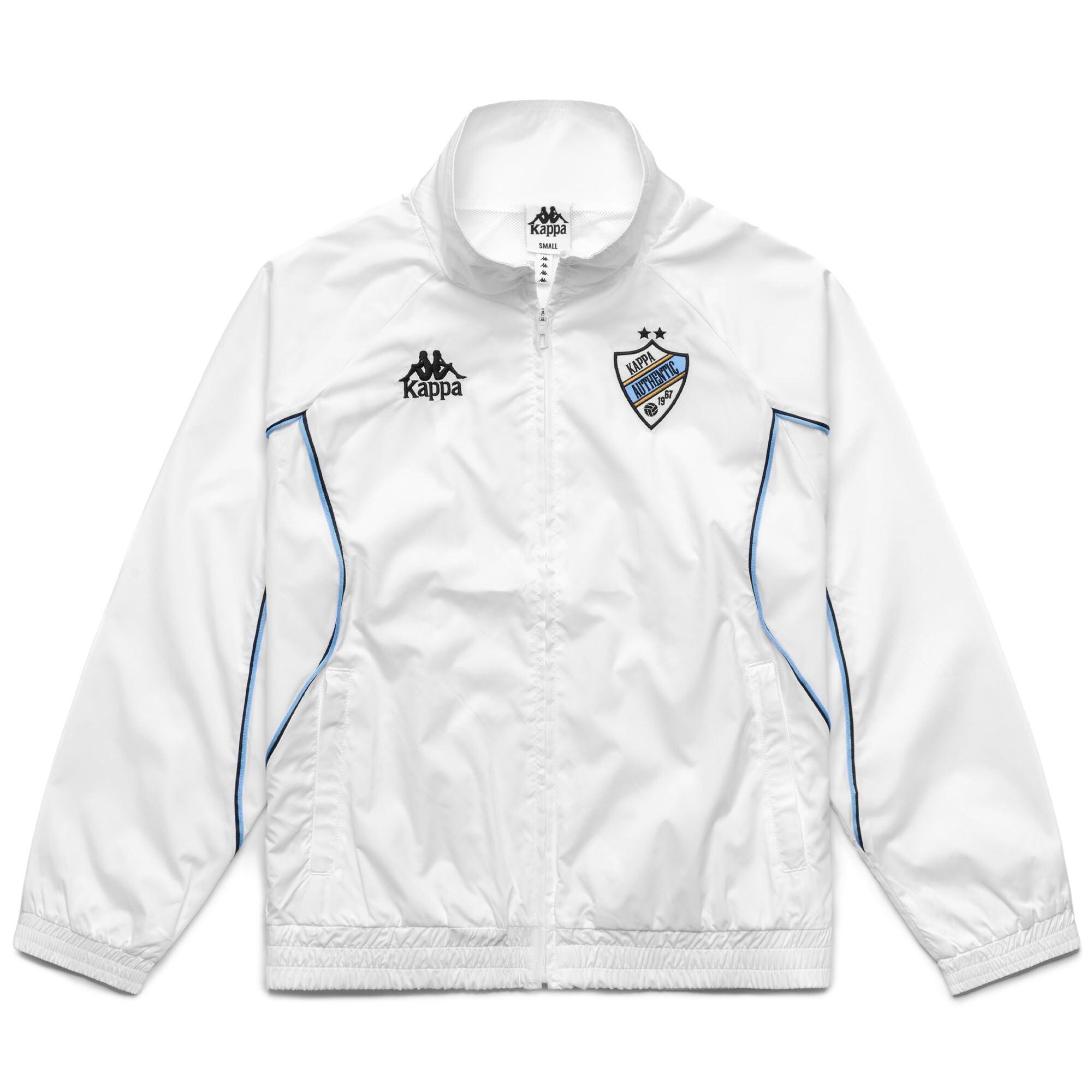 Felpa con zip da uomo in poliestere bianco da streetwear sportivo 2/6