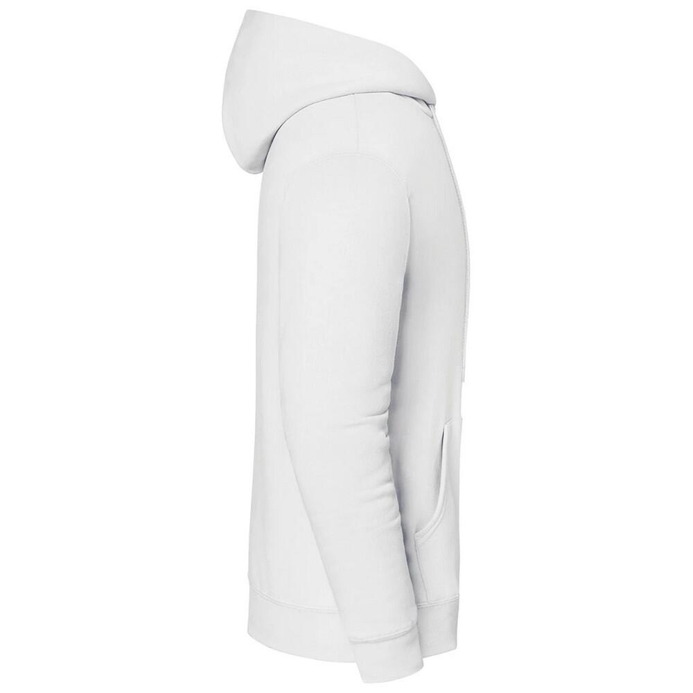 Sweat Uni À Capuche ICONIC PREMIUM Homme (Blanc) 3/3