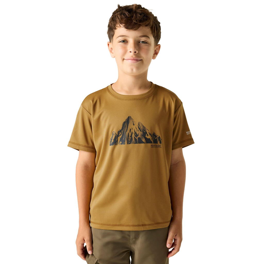 Childrens/Kids Alvarado Back Print TShirt (Wood Brown)