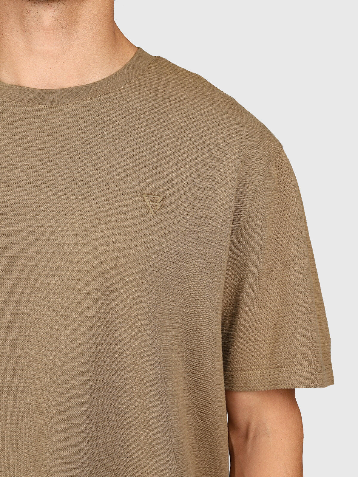 Dozan Homme T-shirt Mode Coupe régulière Col rond Shitake 7/7