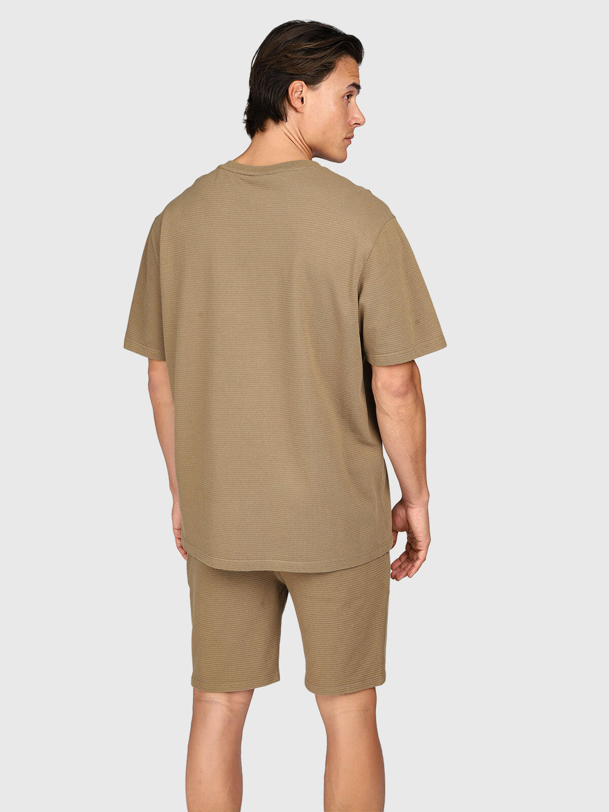 Dozan Homme T-shirt Mode Coupe régulière Col rond Shitake 2/7