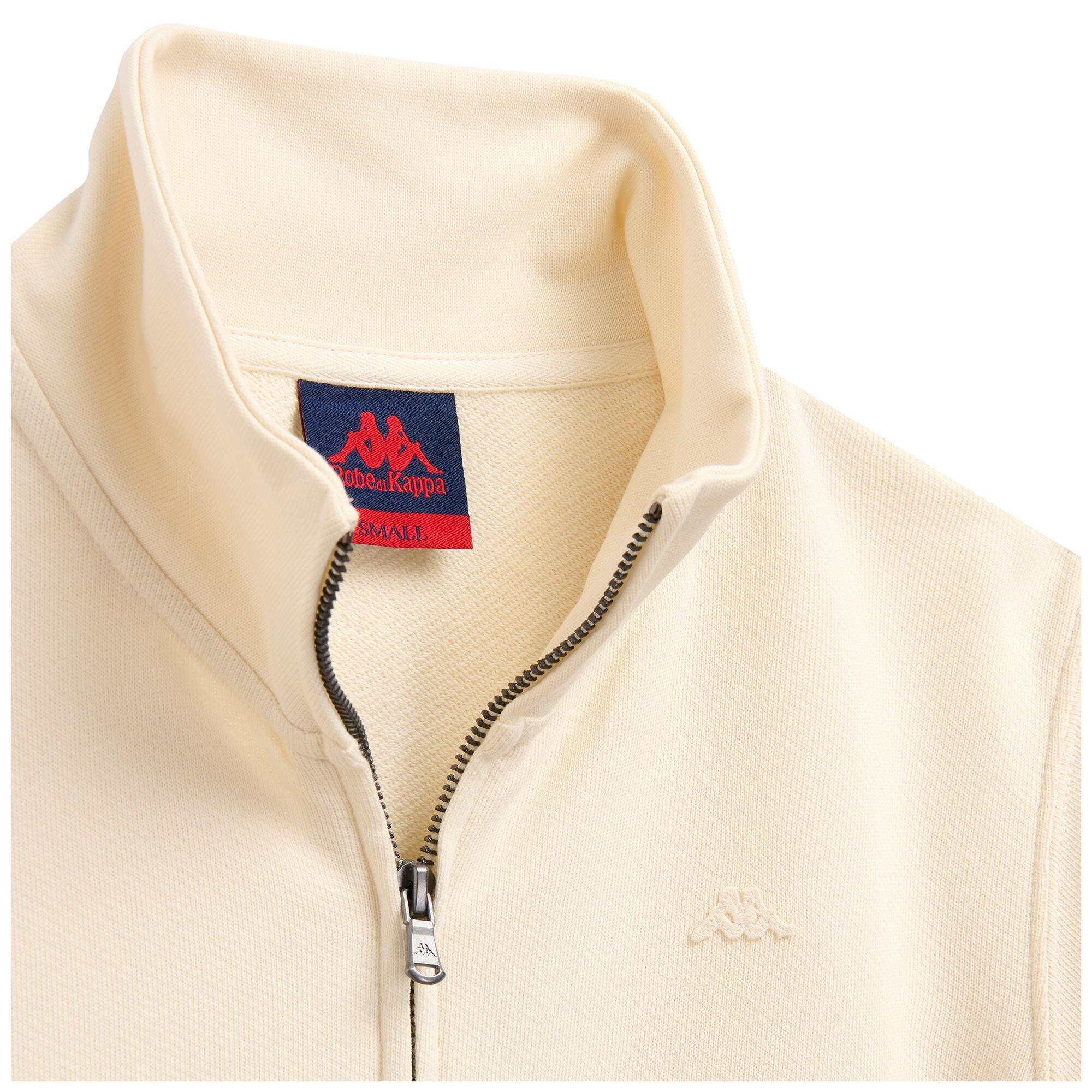 Felpa con zip da donna in cotone beige da lifestyle 3/3