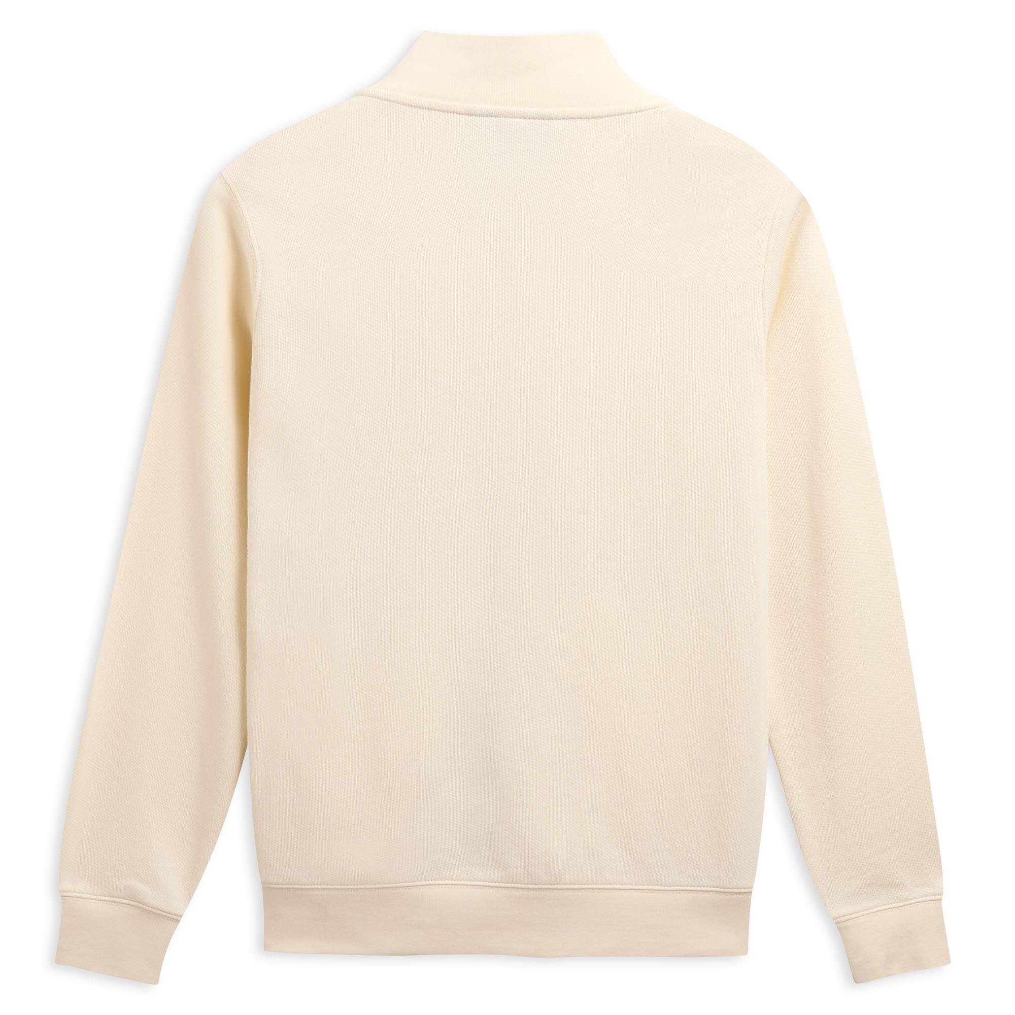 Felpa con zip da donna in cotone beige da lifestyle 2/3