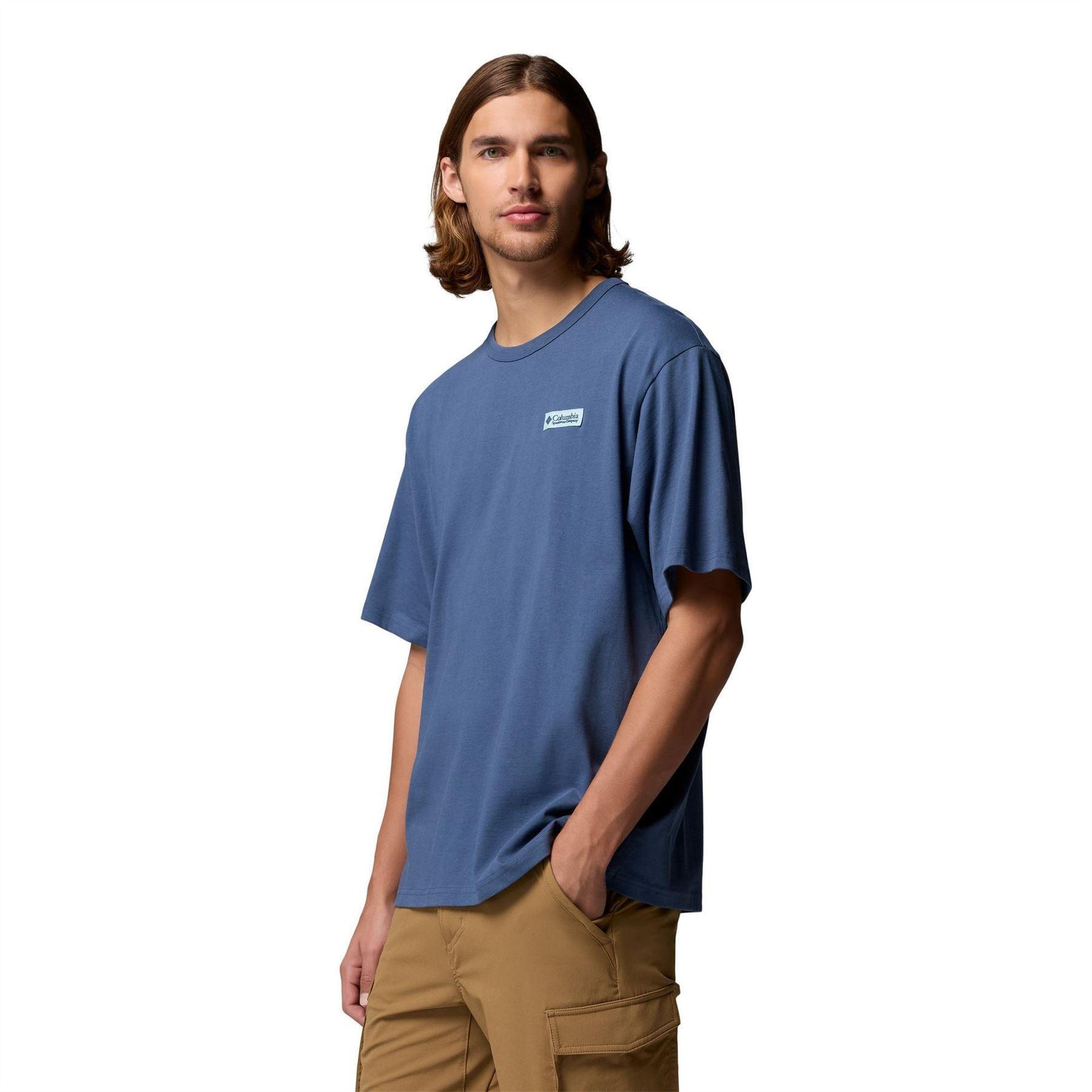 Tshirt Motif/style Logo Dans Le Dos ICON Homme (Bleu Gris) 4/4