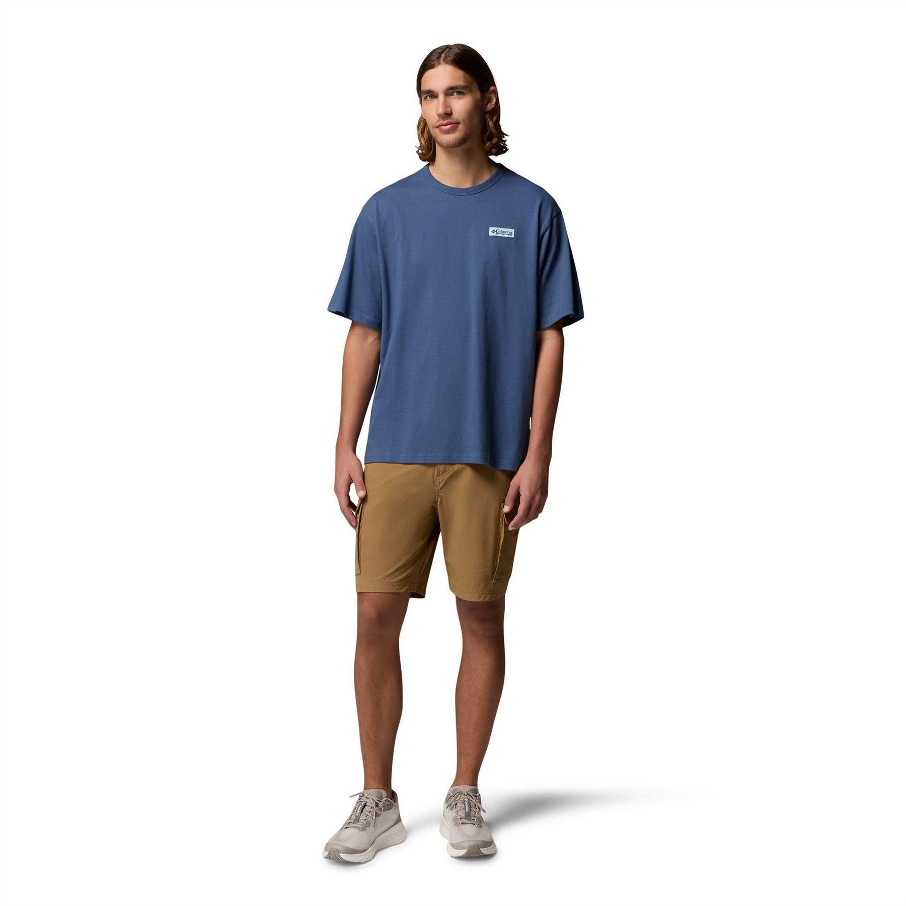 Tshirt Motif/style Logo Dans Le Dos ICON Homme (Bleu Gris) 3/4
