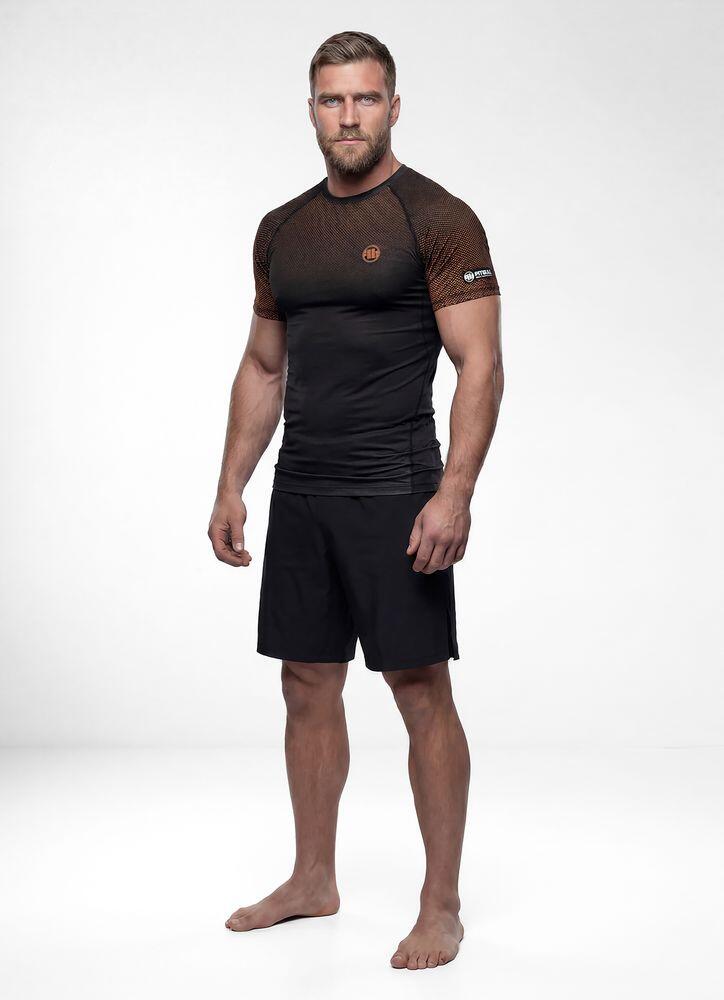 Męski krótki rashguard PITBULL techniczna sportowa koszulka RANKED 3/7