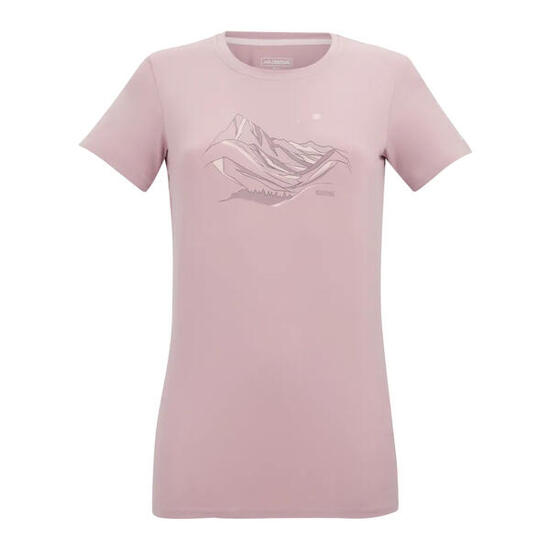 Tshirt Extensible Motif/style Montagne FINGAL Femme (Lilas Clair Imprimé)