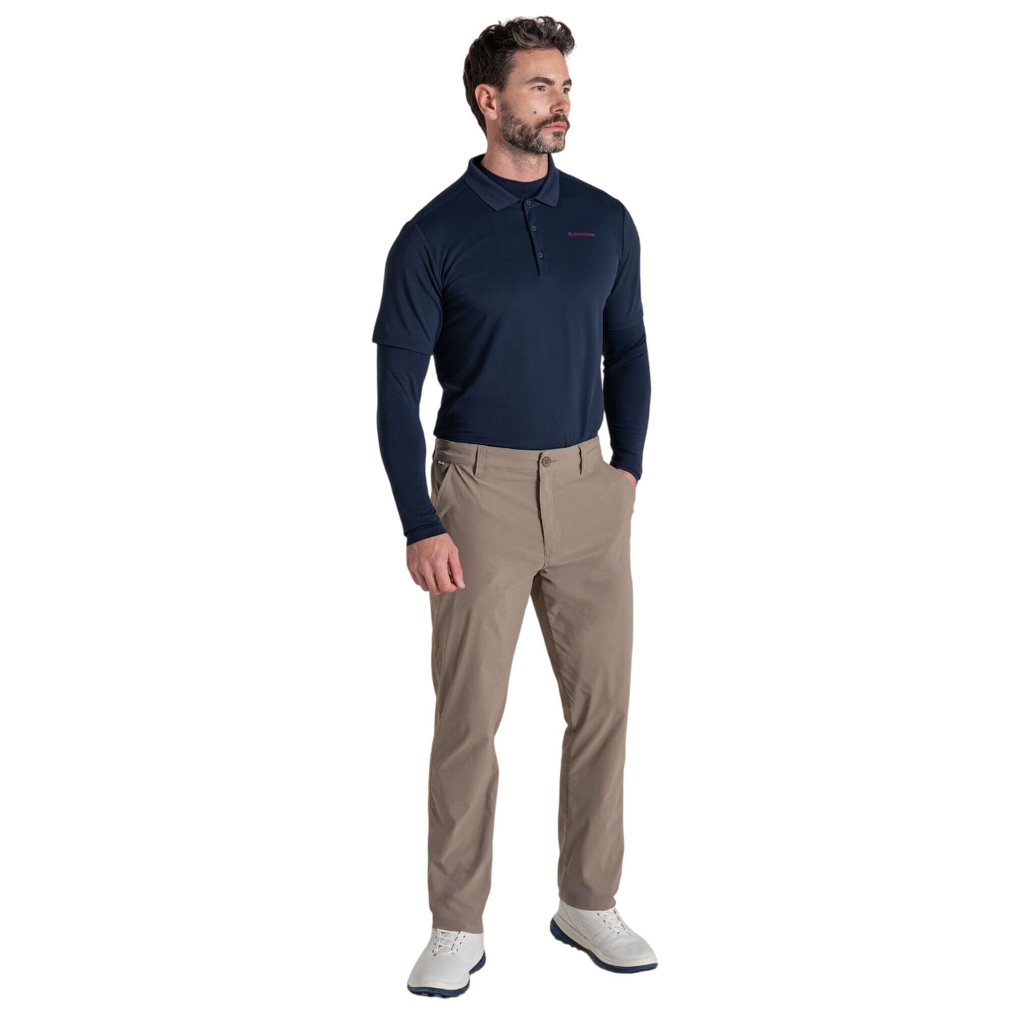 Haut Manches Longues De Golf À Faux Col Homme (Bleu Marine) 4/5