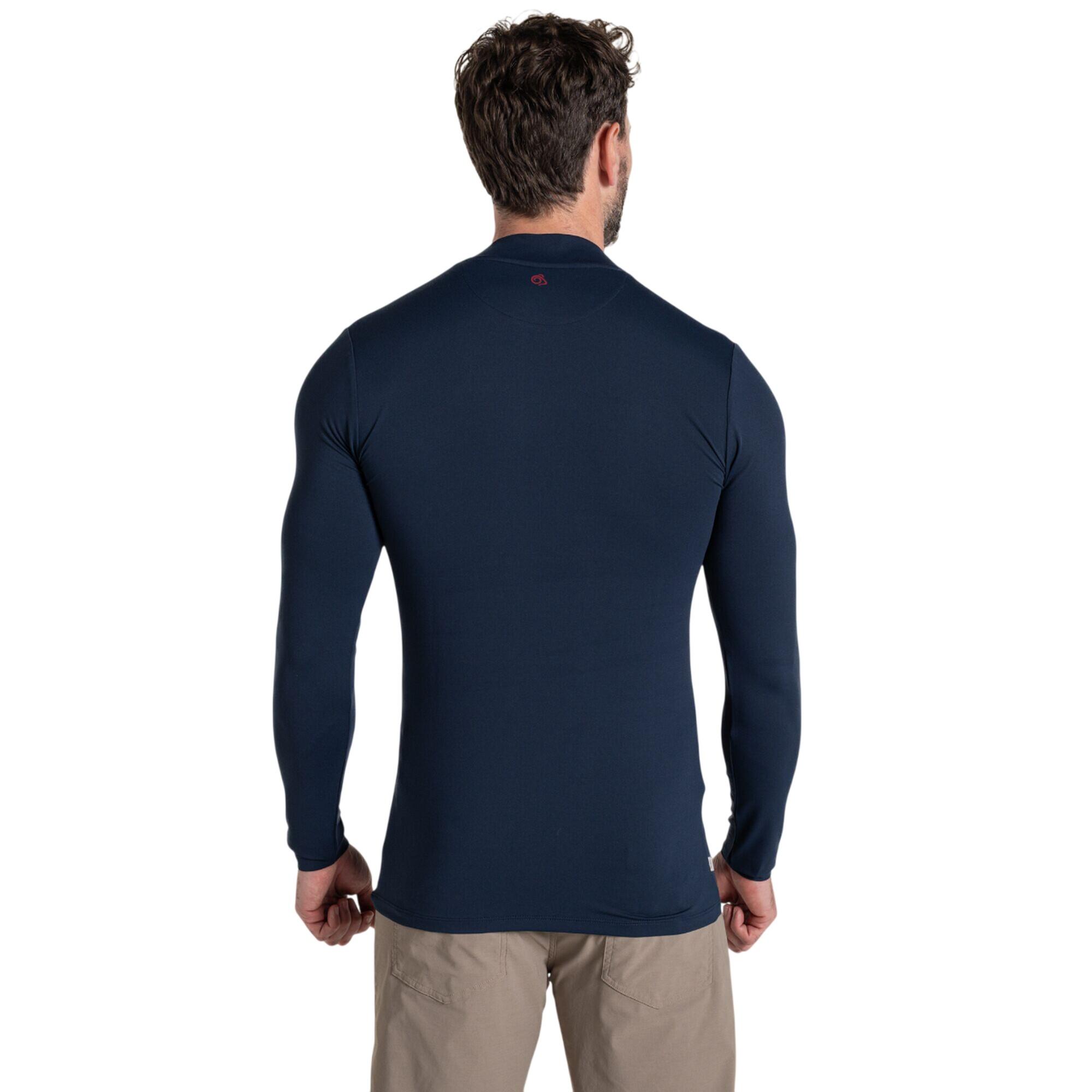 Haut Manches Longues De Golf À Faux Col Homme (Bleu Marine) 3/5