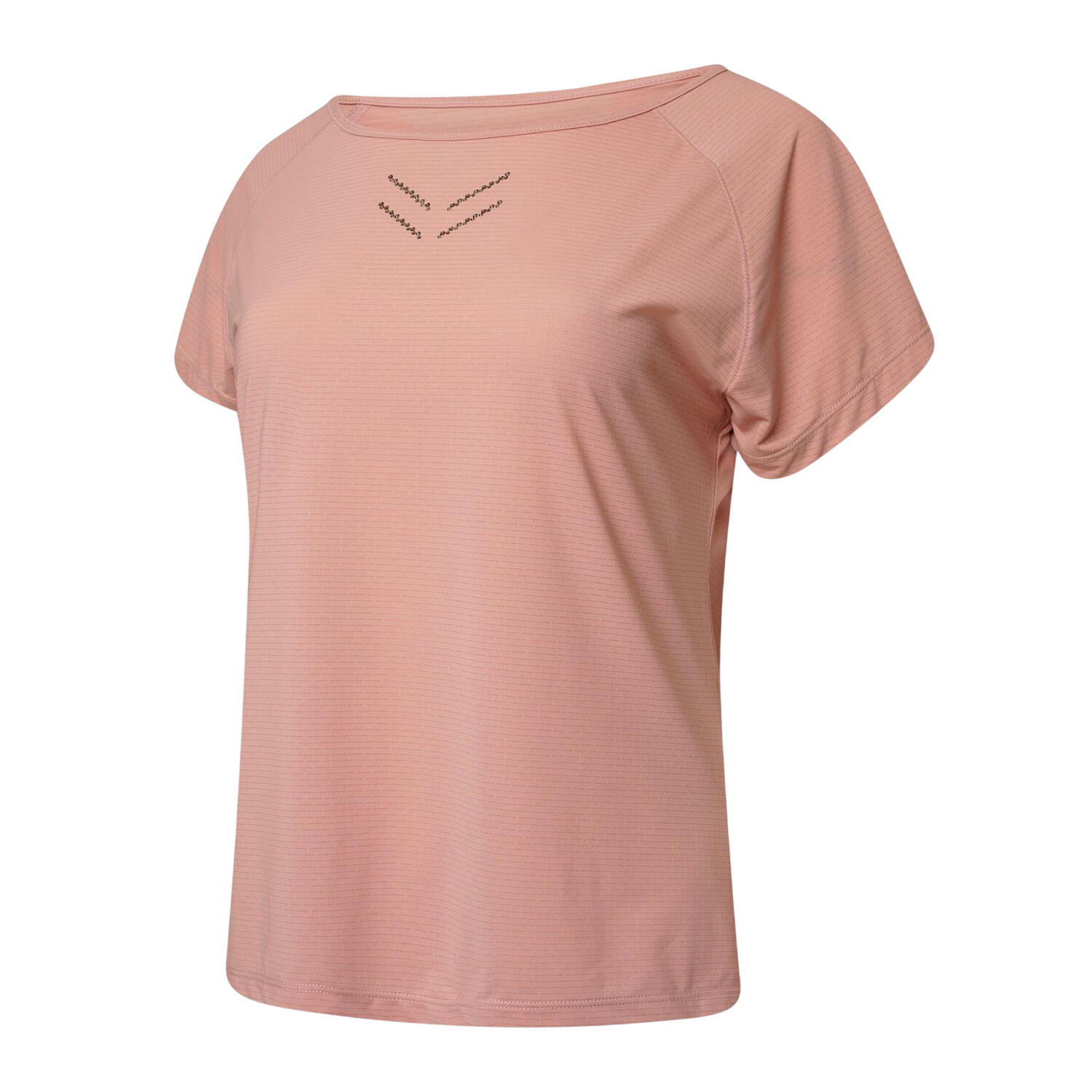 "Crystlz" TShirt für , Rundhalsausschnitt Damen Puderrosa 3/4