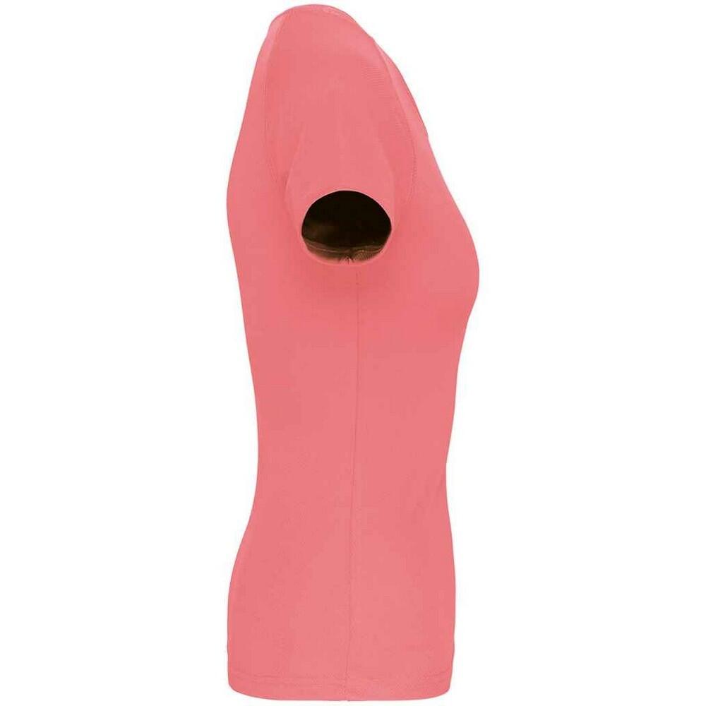 Womens/Ladies Performance TShirt (Sporty Coral) 3/3