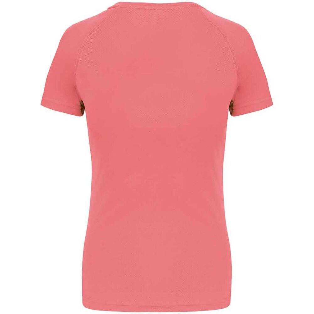 Womens/Ladies Performance TShirt (Sporty Coral) 2/3