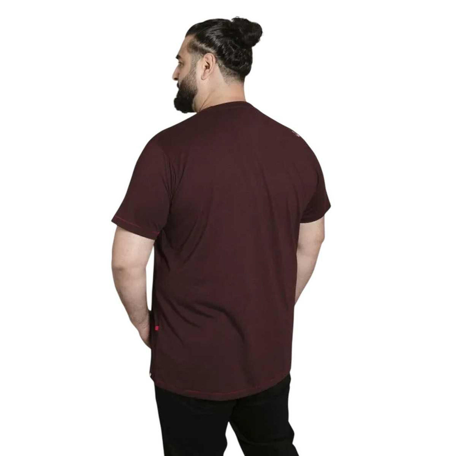 "D555 Barnsley" TShirt für , Kingsize Herren Burgunder Twist 3/5