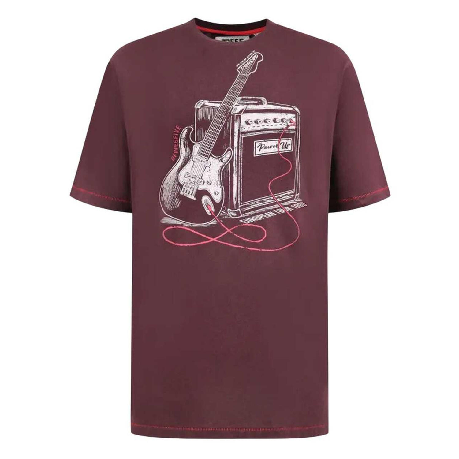 "D555 Barnsley" TShirt für , Kingsize Herren Burgunder Twist 2/5