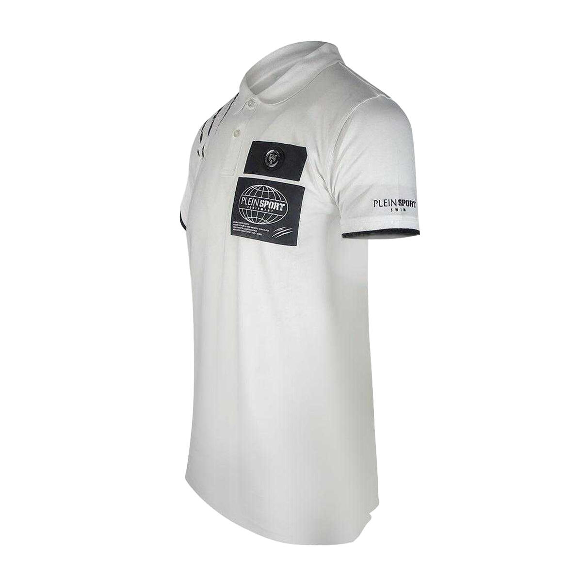 Mens Scratch Polo Shirt (White) 3/3